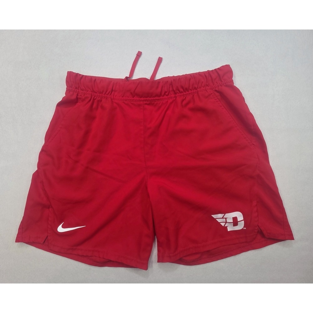 Nike Dri-FIT Dayton Flyers Victory Shorts Men's L Red White Pockets Drawstring